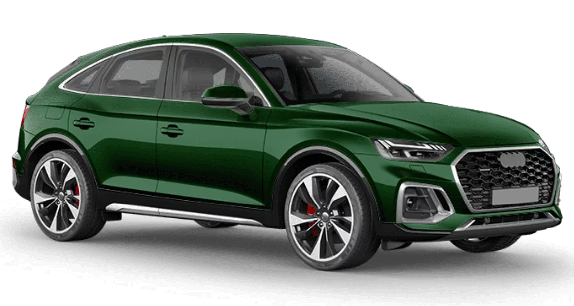 SUV auf weißem Hintergrund.